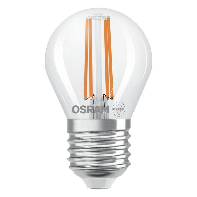 Osram / Ledvance LED Filament Tropfen P klar 320° UltraEfficient 3,8-60W/827 warmweiß 806lm E27 220-240V
