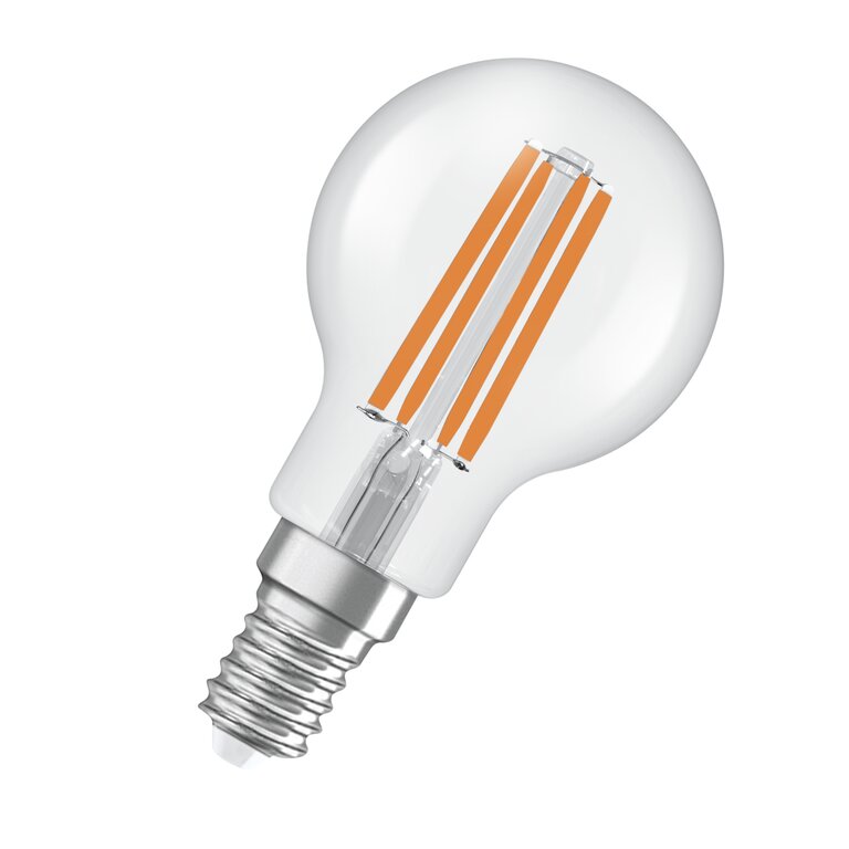 Osram / Ledvance LED Filament Tropfen P klar 320° Superior UltraEfficient 2,2-40W/827 warmweiß 470lm E14 220-240V