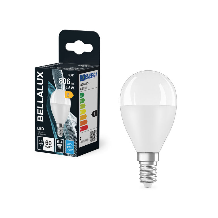 Bellalux / Ledvance LED Star Tropfen P matt 150° 6,5-60W/865 tageslichtweiß 806lm E14 220-240V