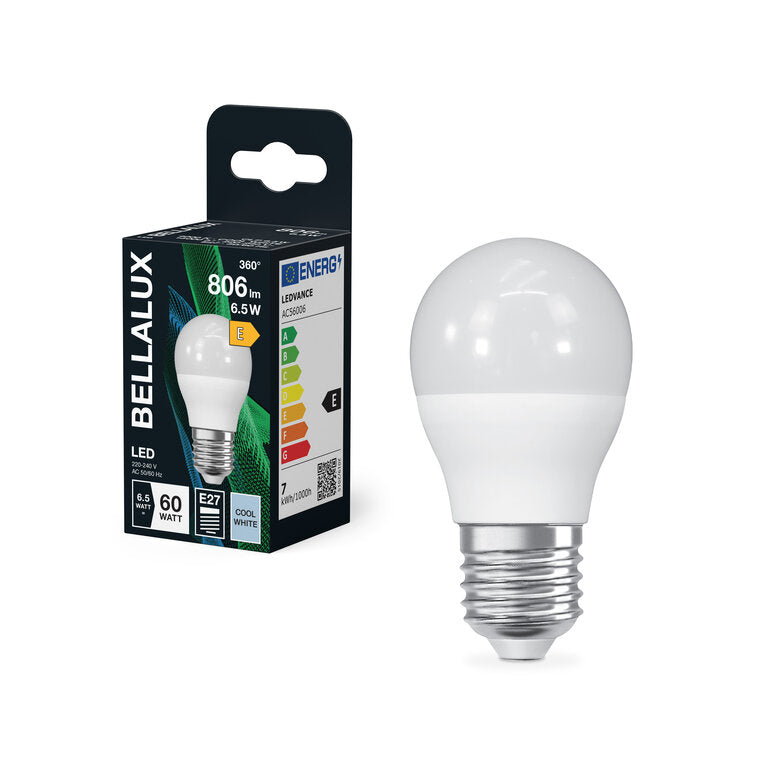 Bellalux / Ledvance LED Star Tropfen P matt 150° 6,5-60W/840 kaltweiß 806lm E27 220-240V