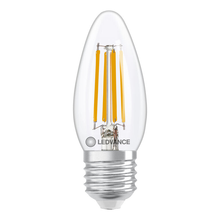 Osram / Ledvance LED Filament Kerze B klar 320° Performance 3,4-40W/827 warmweiß 470lm E27 220-240V dimmbar