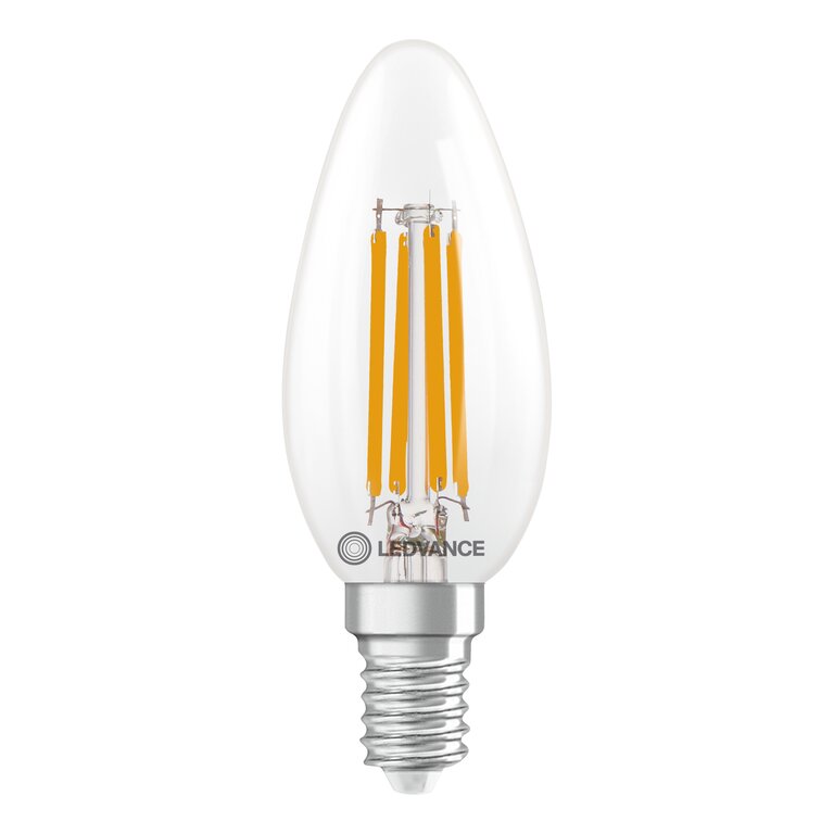 Osram / Ledvance LED Filament Kerze B klar 320° Performance 3,4-40W/827 warmweiß 470lm E14 220-240V dimmbar
