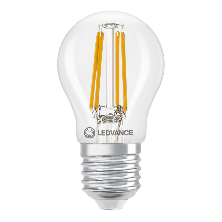 Osram / Ledvance LED Filament Tropfen P klar 320° Performance 3,4-40W/827 warmweiß 470lm E27 220-240V dimmbar