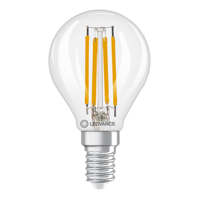Osram / Ledvance LED Filament Tropfen P klar 320° Performance 3,4-40W/827 warmweiß 470lm E14 220-240V dimmbar
