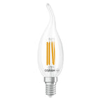 Osram / Ledvance LED Filament Superstar Kerze BA klar Windstoß 320° 3,4-40W/827 warmweiß 470lm E14 220-240V dimmbar