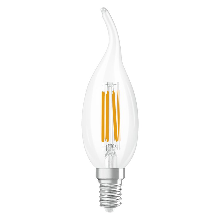Osram / Ledvance LED Filament Superstar Kerze BA klar Windstoß 320° 3,4-40W/827 warmweiß 470lm E14 220-240V dimmbar