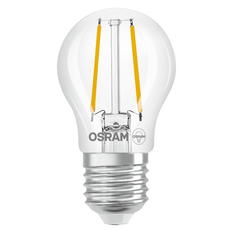 Osram / Ledvance LED Filament Superstar Tropfen P klar 320° 1,8-25W/827 warmweiß 250lm E27 220-240V dimmbar