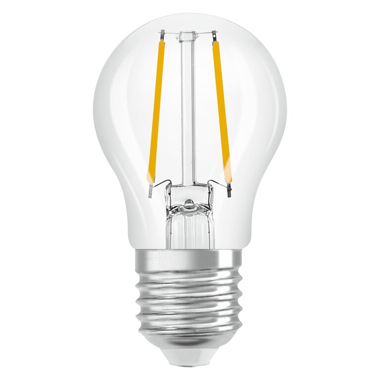 Osram / Ledvance LED Filament Superstar Tropfen P klar 320° 1,8-25W/827 warmweiß 250lm E27 220-240V dimmbar