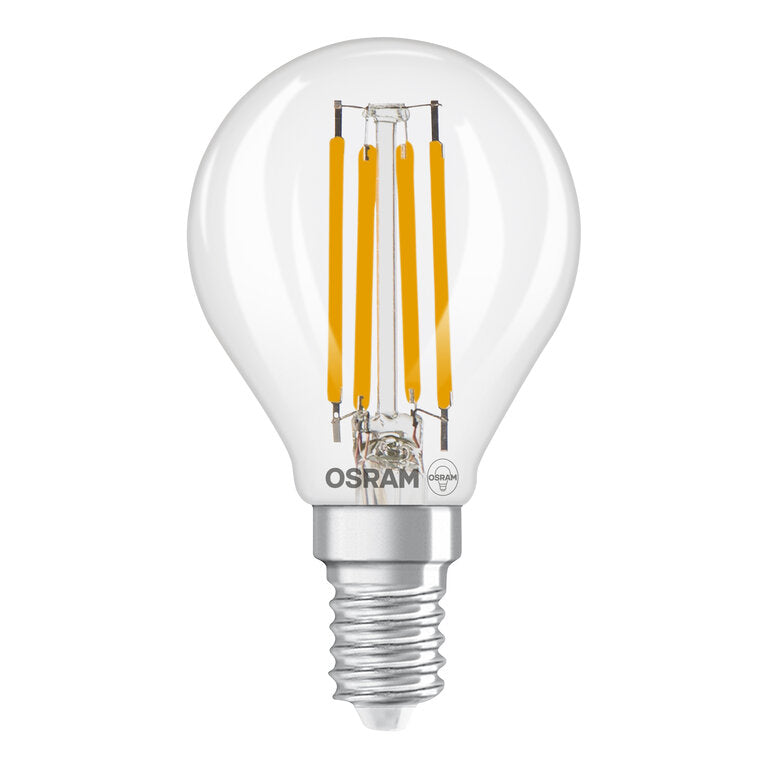 Osram / Ledvance LED Filament Superstar Tropfen P klar 320° 3,4-40W/840 kaltweiß 470lm E14 220-240V dimmbar