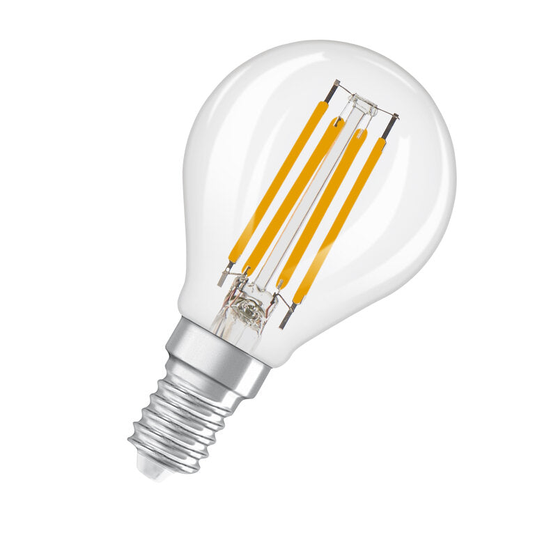 Osram / Ledvance LED Filament Superstar Tropfen P klar 320° 3,4-40W/840 kaltweiß 470lm E14 220-240V dimmbar