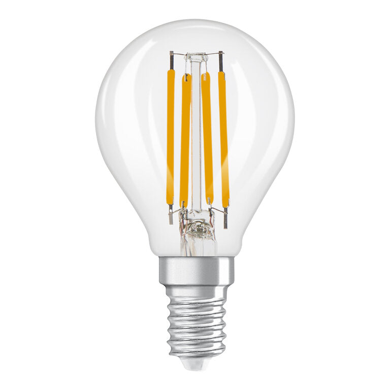 Osram / Ledvance LED Filament Superstar Tropfen P klar 320° 3,4-40W/840 kaltweiß 470lm E14 220-240V dimmbar