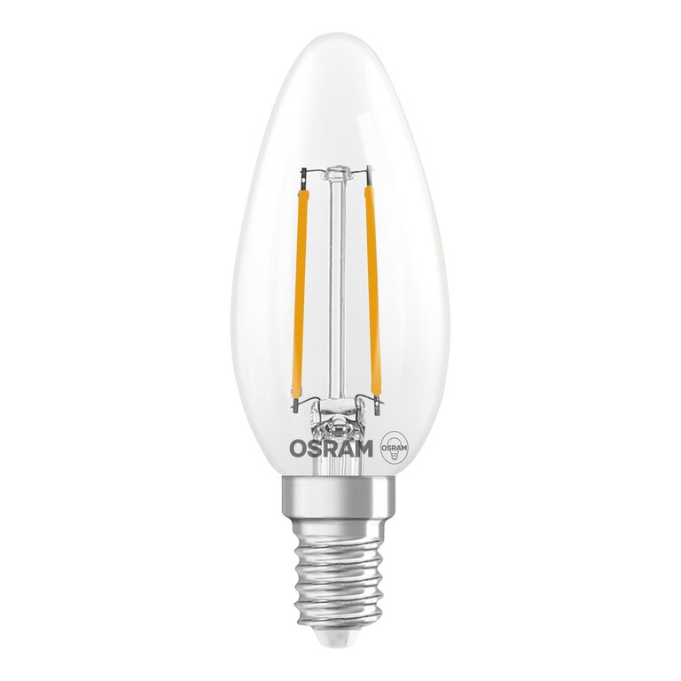 Osram / Ledvance LED Filament Superstar Kerze B klar 320° 1,8-25W/827 warmweiß 250lm E14 220-240V dimmbar