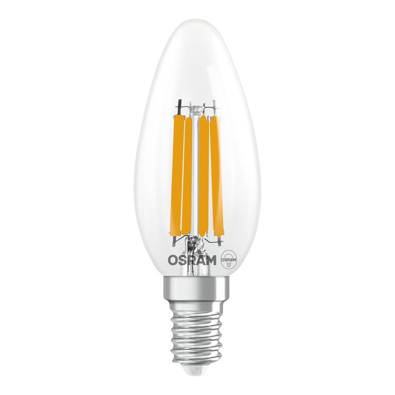 Osram / Ledvance LED Filament Superstar Kerze B klar 320° 3,4-40W/840 kaltweiß 470lm E14 220-240V dimmbar
