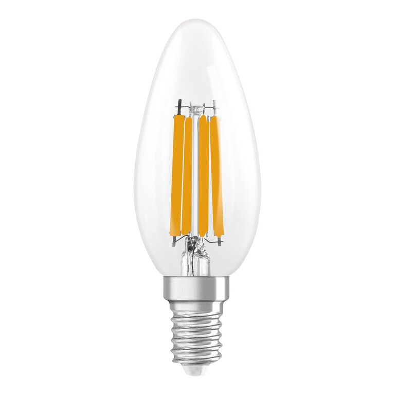 Osram / Ledvance LED Filament Superstar Kerze B klar 320° 3,4-40W/840 kaltweiß 470lm E14 220-240V dimmbar