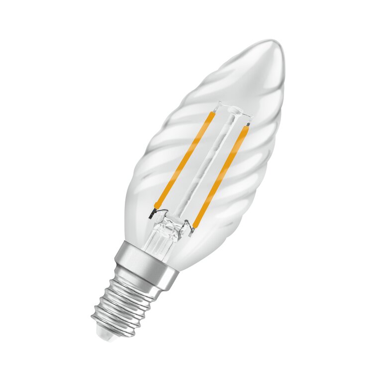 Osram / Ledvance LED Filament Superstar Kerze BW klar gedreht 320° 1,8-25W/827 warmweiß 250lm E14 220-240V dimmbar