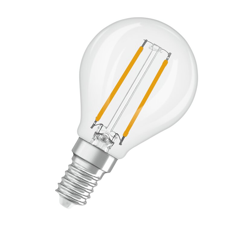 Osram / Ledvance LED Filament Superstar Tropfen P klar 320° 1,8-25W/827 warmweiß 250lm E14 220-240V dimmbar