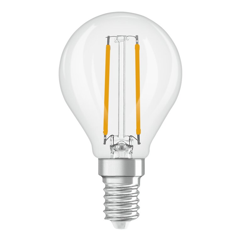 Osram / Ledvance LED Filament Superstar Tropfen P klar 320° 1,8-25W/827 warmweiß 250lm E14 220-240V dimmbar