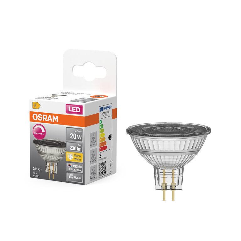 Osram / Ledvance LED Superstar Spot MR16 36° 2,2-20W/927 warmweiß 230lm GU5.3 12V dimmbar