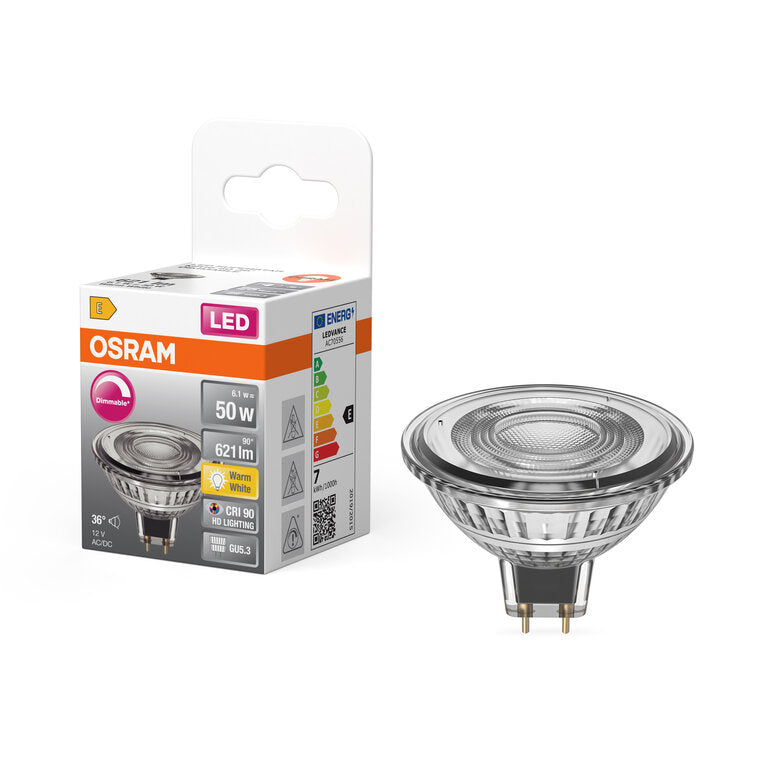 Osram / Ledvance LED Superstar Spot MR16 36° 6,1-50W/927 warmweiß 621lm GU5.3 12V dimmbar