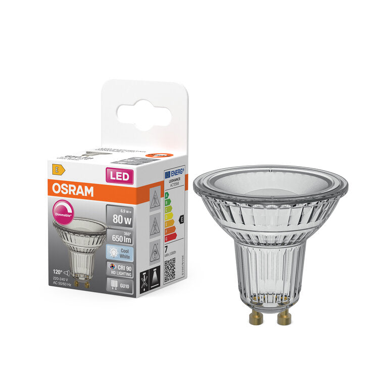 Osram / Ledvance LED Superstar Spot PAR16 120° 6,9-51 W/940 kaltweiß 650lm GU10 220-240V dimmbar
