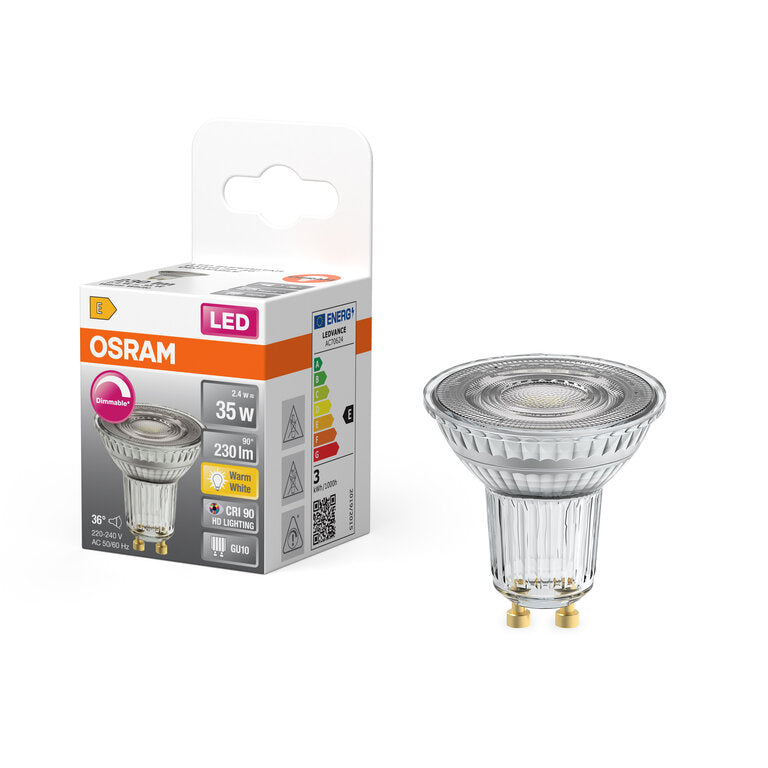 Osram / Ledvance LED Superstar Spot PAR16 36° 2,4-35W/927 warmweiß 230lm GU10 220-240V dimmbar
