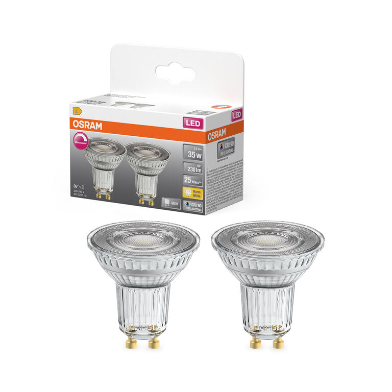 Osram / Ledvance LED Superstar Spot PAR16 36° 2,4-35W/927 warmweiß 230lm GU10 220-240V dimmbar 2er Pack