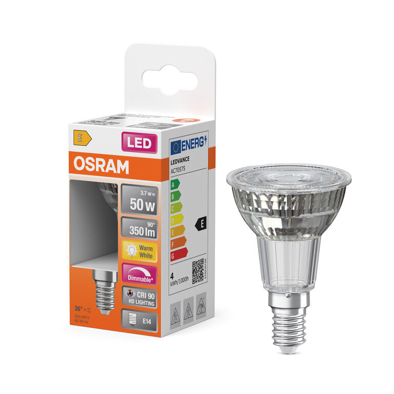 Osram / Ledvance LED Superstar Spot PAR16 36° 3,7-50W/927 warmweiß 350lm E14 220-240V dimmbar