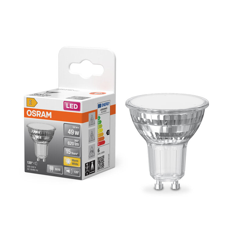 Osram / Ledvance LED Star Spot PAR16 120° 5,6-49 W/827 warmweiß 620lm GU10 220-240V
