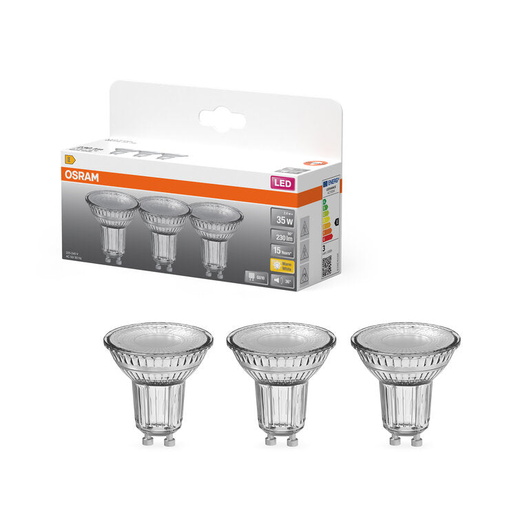 Osram / Ledvance LED Star Spot PAR16 36° 2,4-35W/827 warmweiß 230lm GU10 220-240V 3er Pack