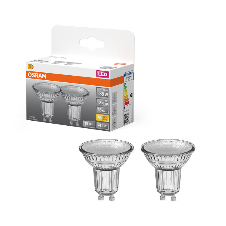 Osram / Ledvance LED Star Spot PAR16 36° 2,4-35W/827 warmweiß 230lm GU10 220-240V 2er Pack