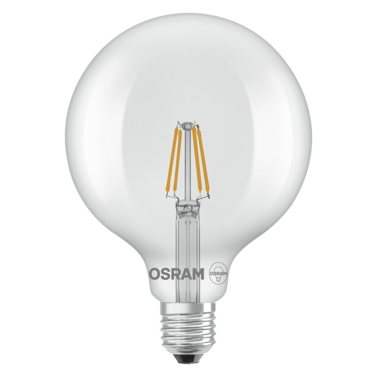 Osram / Ledvance LED Filament Star Globe G125 klar 300° 3,4-40W/827 warmweiß 470lm E27 220-240V