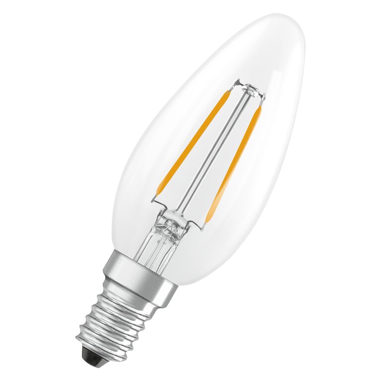 Osram / Ledvance LED Filament Kerze B klar 300° Performance 1,8-25W/827 warmweiß 250lm E14 220-240V
