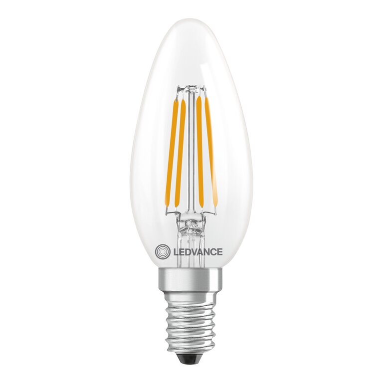 Osram / Ledvance LED Filament Kerze B klar 300° Performance 3,4-40W/840 kaltweiß 470lm E14 220-240V
