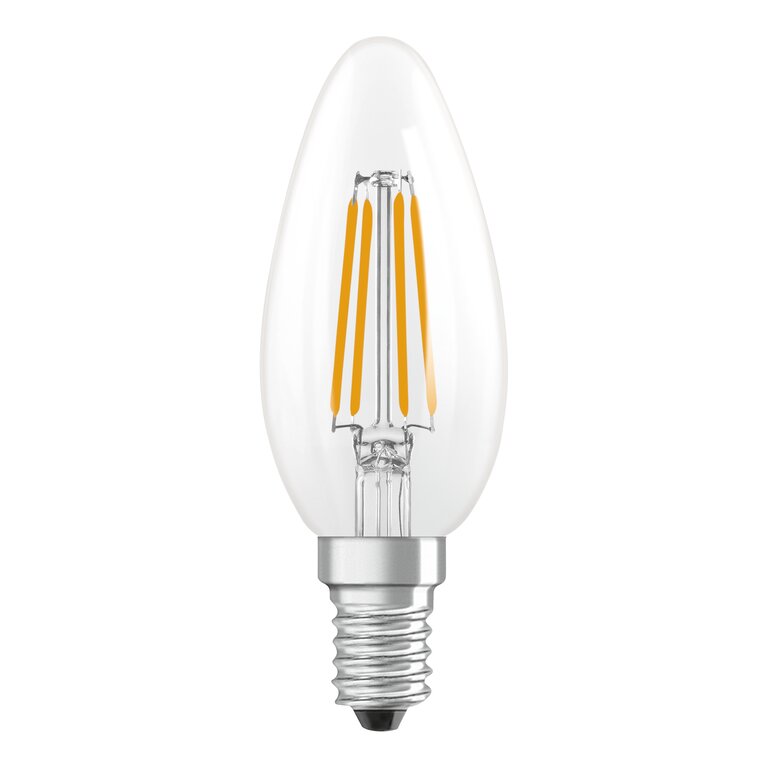 Osram / Ledvance LED Filament Kerze B klar 300° Performance 3,4-40W/840 kaltweiß 470lm E14 220-240V