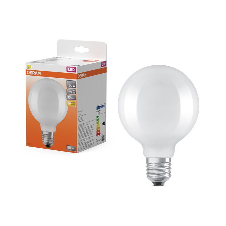 Osram / Ledvance LED Filament Star Globe G95 matt 300° 5,9-60W/827 warmweiß 806lm E27 220-240V