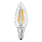 Osram / Ledvance LED Filament Kerze BW klar gedreht 300° Performance 3,4-40W/827 warmweiß 470lm E14 220-240V