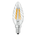 Osram / Ledvance LED Filament Kerze BW klar gedreht 300° Performance 3,4-40W/827 warmweiß 470lm E14 220-240V
