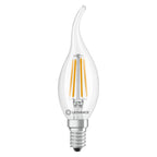 Osram / Ledvance LED Filament Kerze BA klar Windstoß 300° Performance 3,4-40W/827 warmweiß 470lm E14 220-240V
