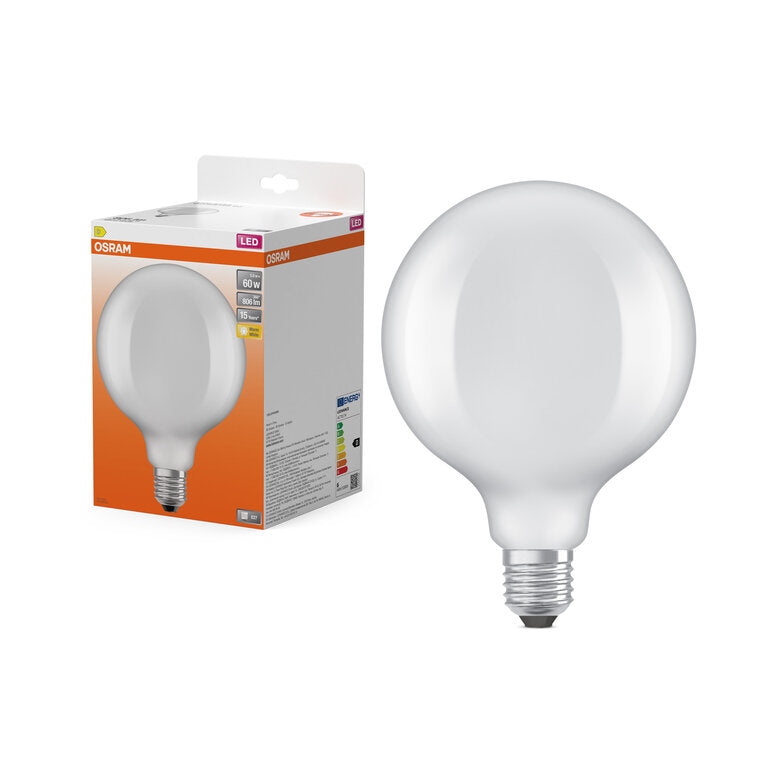 Osram / Ledvance LED Filament Star Globe G125 matt 300° 5,9-60W/827 warmweiß 806lm E27 220-240V