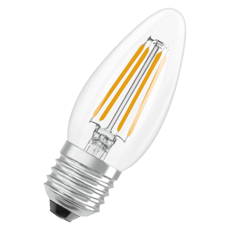 Osram / Ledvance LED Filament Star Kerze B klar 300° 3,4-40W/827 warmweiß 470lm E27 220-240V
