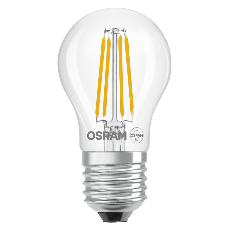Osram / Ledvance LED Filament Star Tropfen P klar 300° 3,4-40W/840 kaltweiß 470lm E27 220-240V