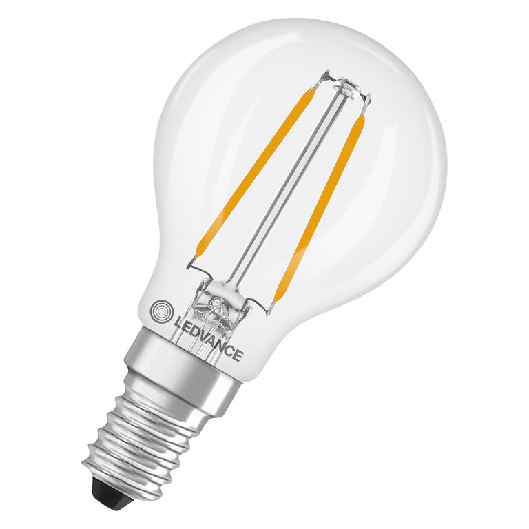 Osram / Ledvance LED Filament Tropfen P klar 300° Performance 1,8-25W/827 warmweiß 250lm E14 220-240V