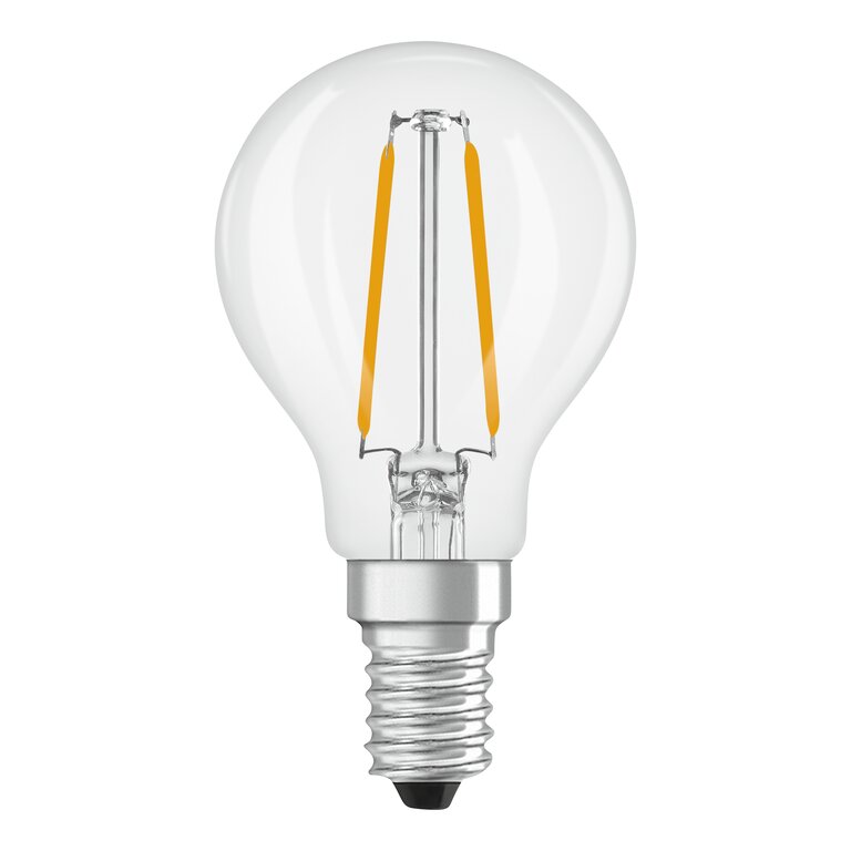 Osram / Ledvance LED Filament Tropfen P klar 300° Performance 1,8-25W/827 warmweiß 250lm E14 220-240V