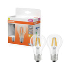 Osram / Ledvance LED Filament Star Classic A klar 300° 3,4-40W/827 warmweiß 470lm E27 220-240V 2er Pack