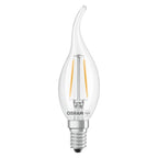 Osram / Ledvance LED Filament Star Kerze BA klar Windstoß 300° 1,8-25W/827 warmweiß 250lm E14 220-240V