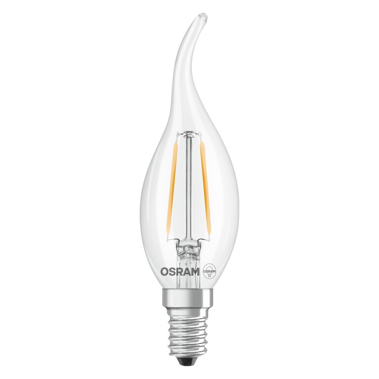 Osram / Ledvance LED Filament Star Kerze BA klar Windstoß 300° 1,8-25W/827 warmweiß 250lm E14 220-240V