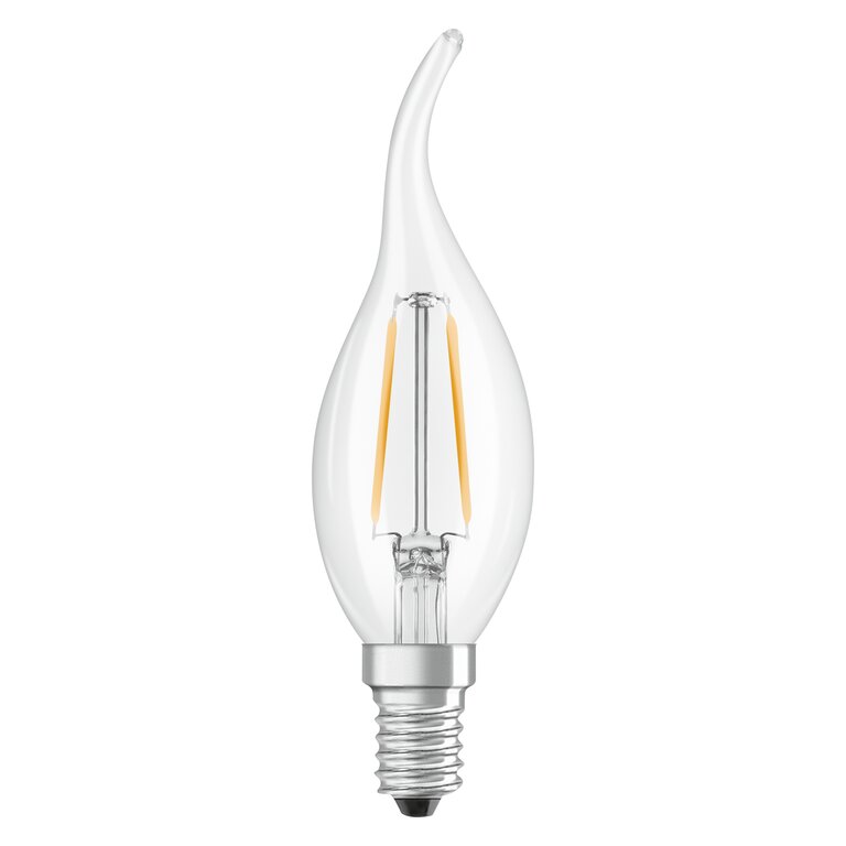 Osram / Ledvance LED Filament Star Kerze BA klar Windstoß 300° 1,8-25W/827 warmweiß 250lm E14 220-240V