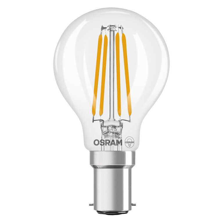 Osram / Ledvance LED Filament Star Tropfen P klar 300° 3,4-40W/827 warmweiß 470lm B15d 220-240V