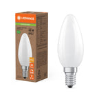 Osram / Ledvance LED Filament Kerze B matt 300° Superior 2,5-40W/827 warmweiß 470lm E14 220-240V dimmbar