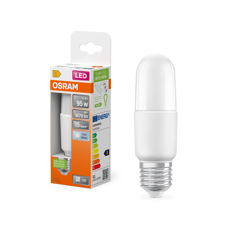Osram / Ledvance LED Stick matt 240° 11-95W/840 kaltweiß 1470lm E27 220-240V